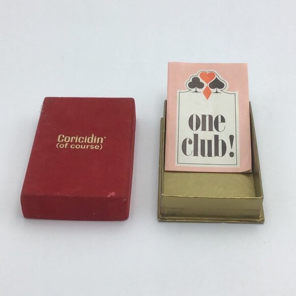 🌷Vintage Deck of Playing Cards Coricidin Advertisement - Picture 1 of 5